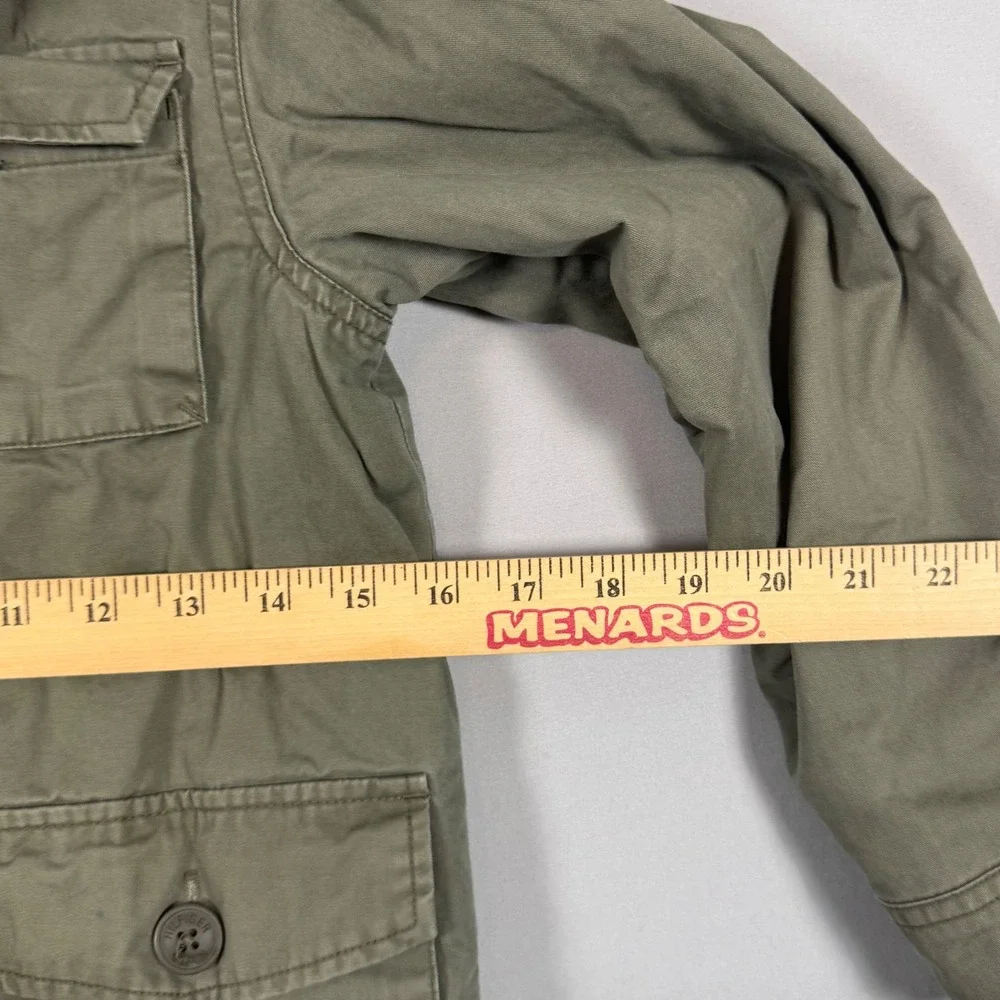 Tommy Hilfiger Field Jacket Boys S 8/10 Olive Green Good Utility Cargo Coat